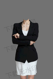 女性半身西装模板