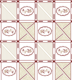 大牌精美几何格子乱花