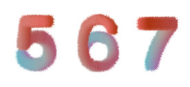 毛茸茸数字