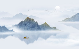 意境水墨山水画