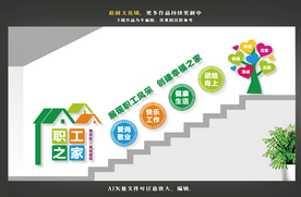 楼道职工之家文化墙