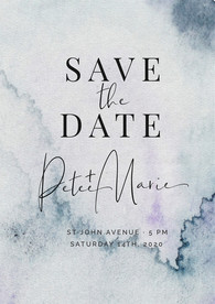 轻奢手绘水彩婚礼海报迎宾海报