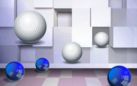 现代几何空间背景装饰画图片