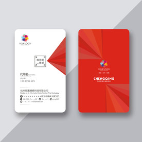 红色高档名片 名片模版