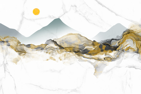 新中式意境山水背景图图片