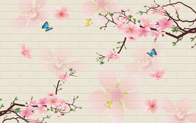 梦幻花卉花朵背景装饰管理