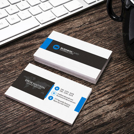 极简现代名片正反双面PSD模板