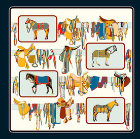 马方巾 马鞍丝巾