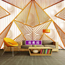 3D球体轻奢金线条