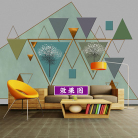 3D几何  三角 花朵 意境