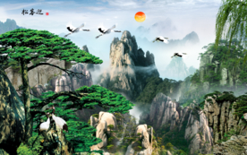 山水画 水墨山水画 意境山水画