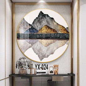 圆形晶瓷画装饰画