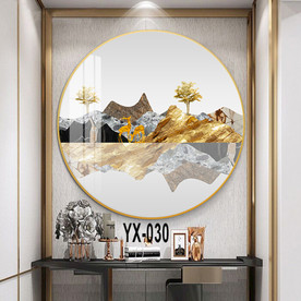 圆形晶瓷画装饰画