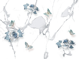 大理石纹花朵背景墙