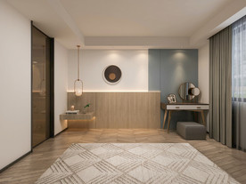 现代背景墙 卧室3D效果摄影墙