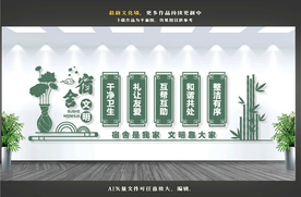 文明宿舍文化墙