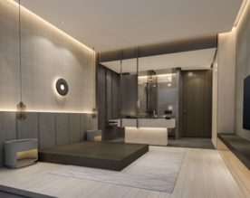 卧室背景墙 现代3D效果摄影墙