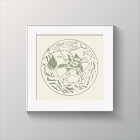 麒麟花纹图案装饰