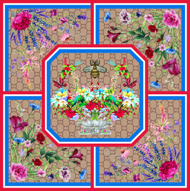 大牌方巾 大牌花型