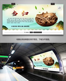 中药材当归海报灯箱展板展架挂画