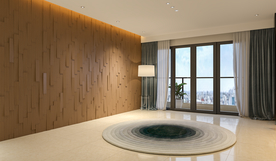 极简现代客厅沙发背景墙