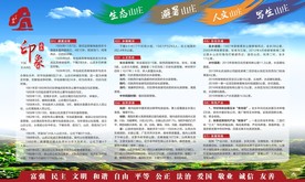 蓝色展板 印象 山庄