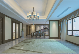 新中式背景墙客厅沙发背景摄影墙