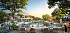 温泉度假村景观效果图