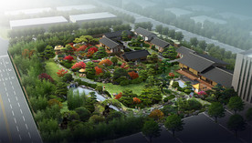 日式庭院枯山水设计效果图