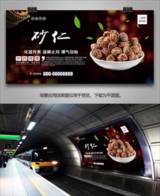 砂仁海报灯箱展板展架挂画单页