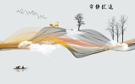 新中式电视背景墙