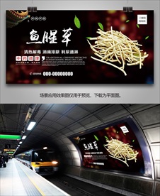 鱼腥草海报灯箱展板展架挂画单页