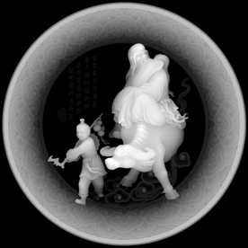 紫气东来灰度图