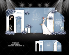 蓝白色泰式婚礼 蓝色婚礼