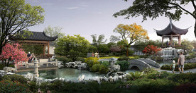 古建园林景观效果图