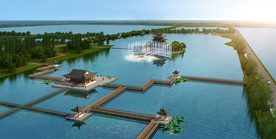 水产养殖塘效果图