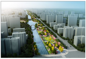 运河公园景观规划效果图