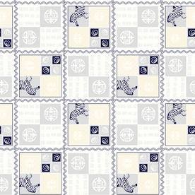 中国风抽象几何斑马格子乱花