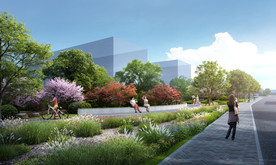 道路效果图景观效果图旱溪效果图