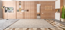 现代客厅沙发背景墙摄影墙