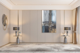 现代轻奢客厅沙发背景墙