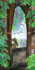 溪流瀑布3D玄关