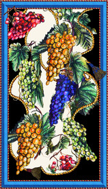 葡萄叶绳子链子新款方巾