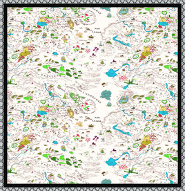 字母城堡花方巾分层高清