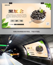 黑加仑挂画展板单页灯箱展架