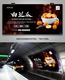 金桔单页挂画展板灯箱易拉宝展架