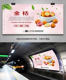 金桔挂画灯箱展架海报展板易拉宝