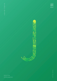 创意字母J渐变海报艺术