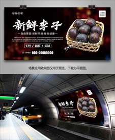 新鲜李子展架海报易拉宝展板挂画