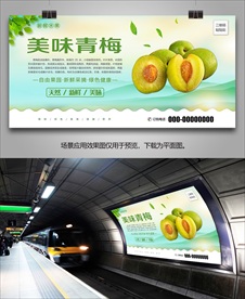 青梅挂画展架易拉宝灯箱展板单页